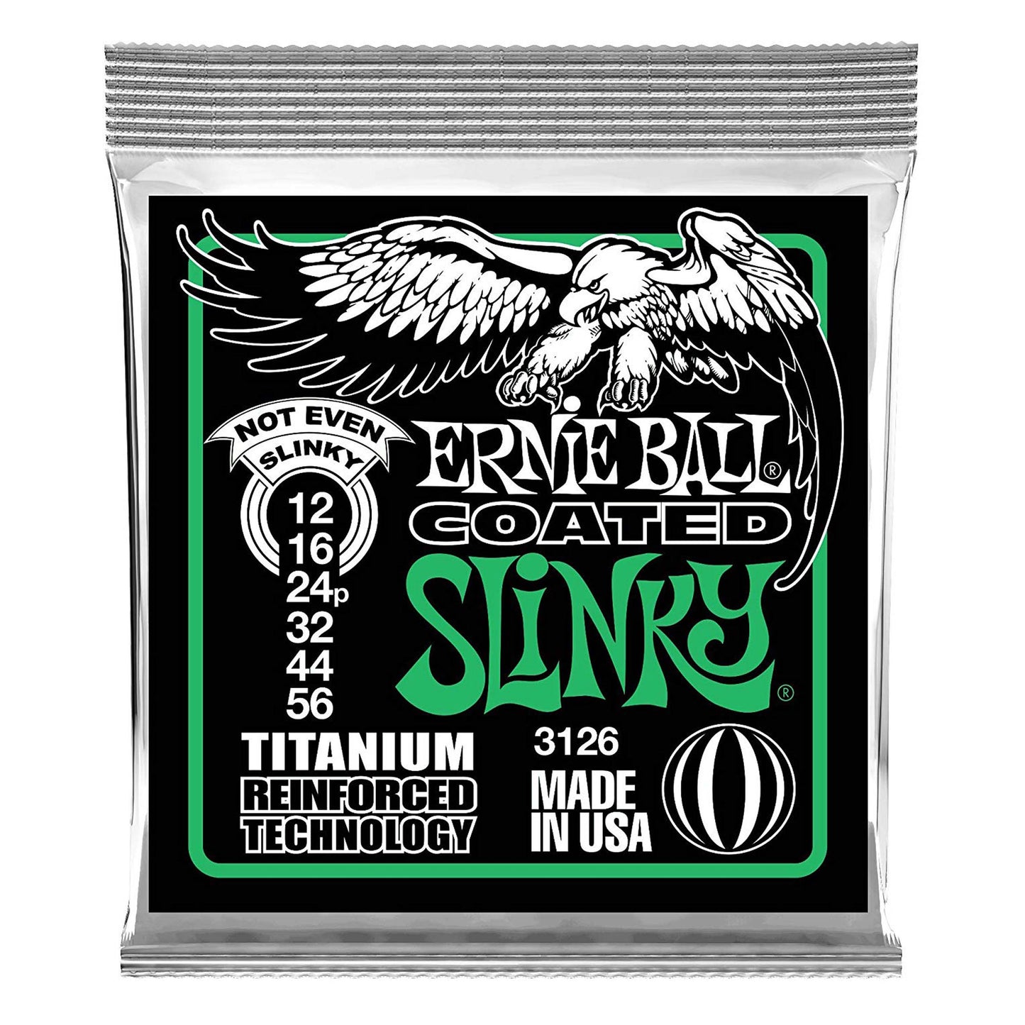 Ernie Ball Coated Electric Titanium RPS Not Even Slinky Set, .012 - .056