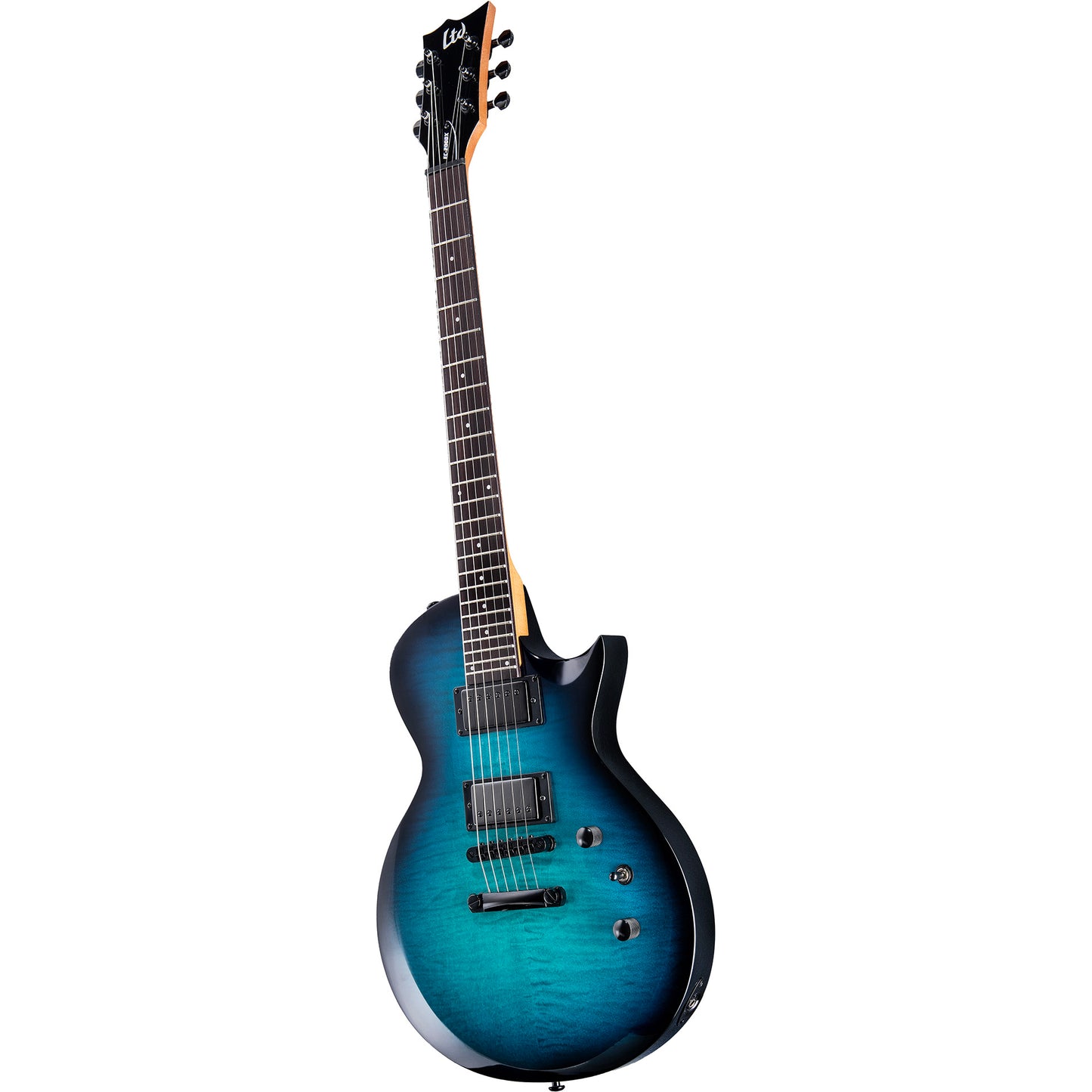 ESP LTD EC-200DX Flamed Maple Electric Guitar, Blue Burst