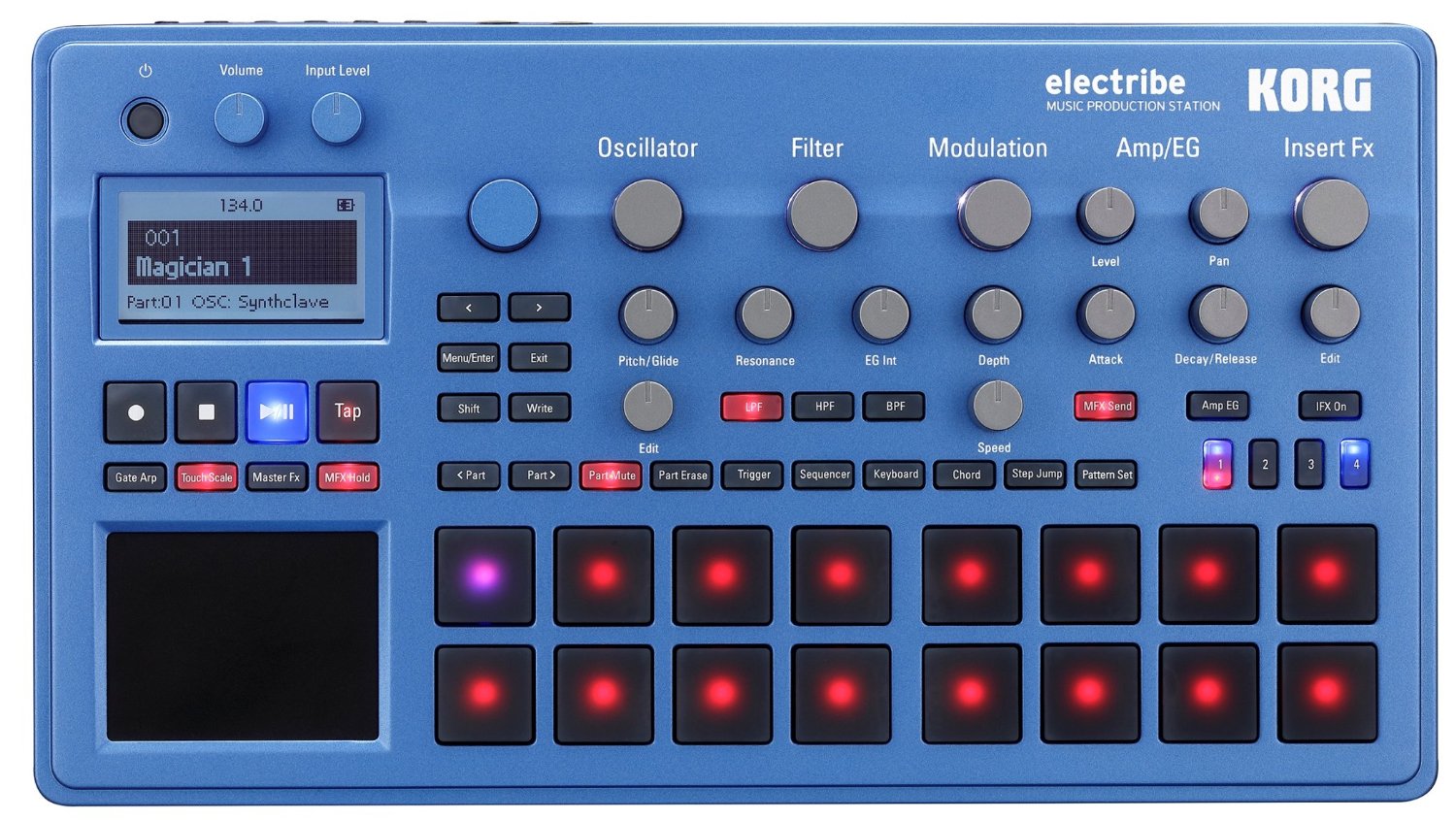 Korg ELECTRIBE2BL Electribe Synth In EMX Blue with V2.0 Software