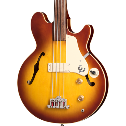 Epiphone Jack Casady Fretless Bass Guitar - Aged Royal Tan