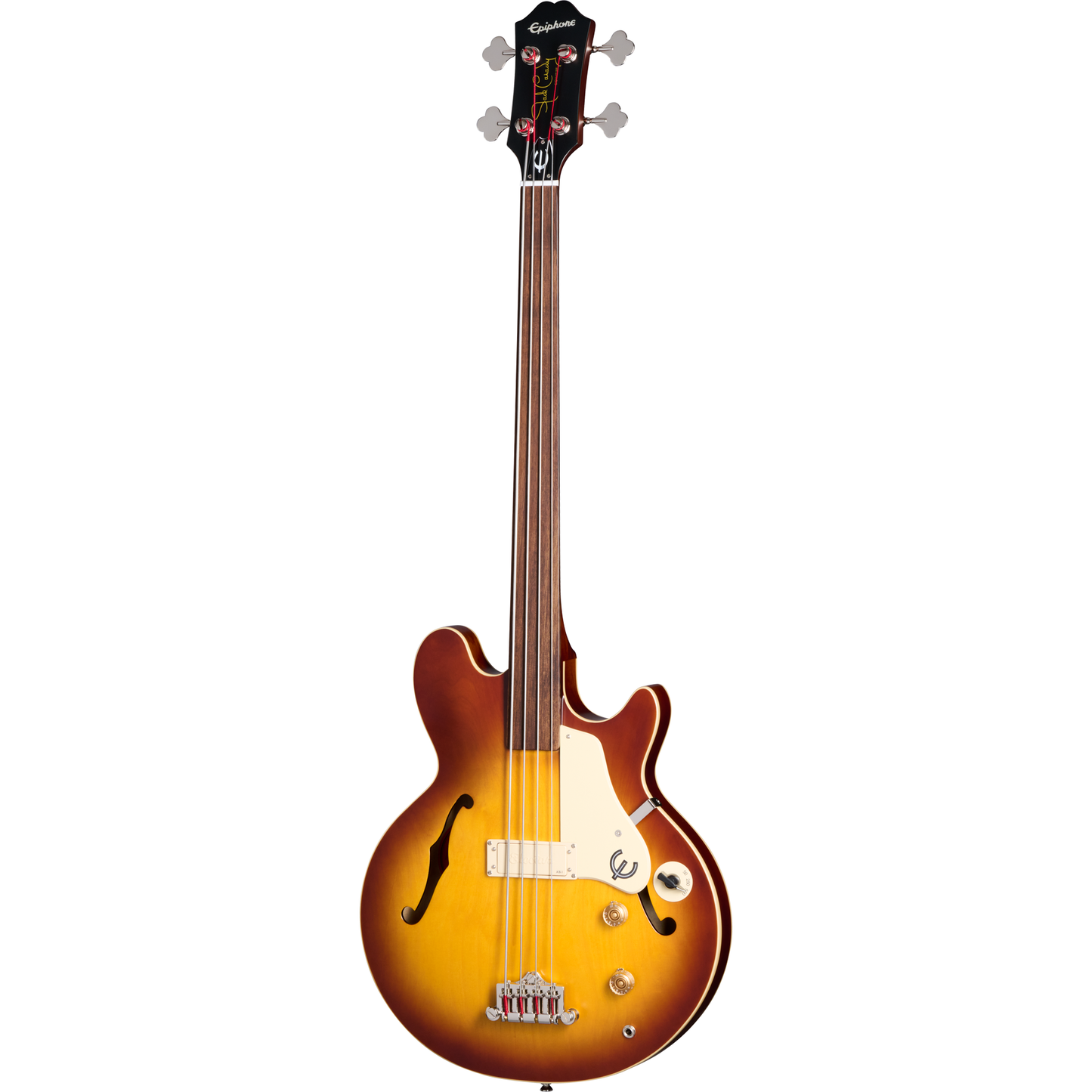 Epiphone Jack Casady Fretless Bass Guitar - Aged Royal Tan