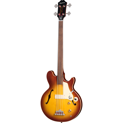 Epiphone Jack Casady Fretless Bass Guitar - Aged Royal Tan