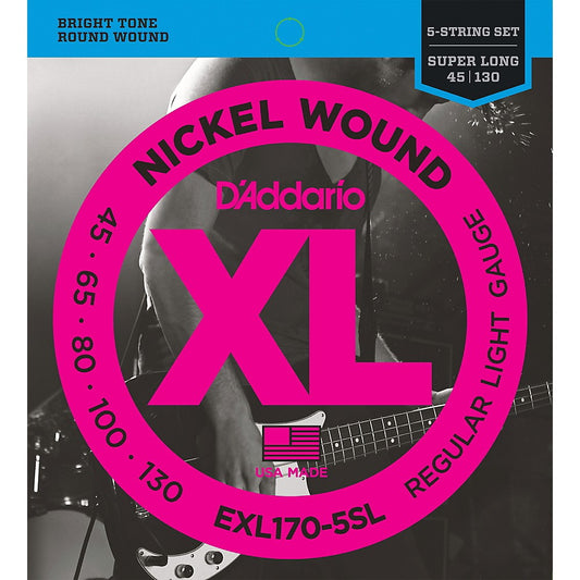 D'ADDARIO EXL170-5SL Super Long 5-String Electric Bass Strings