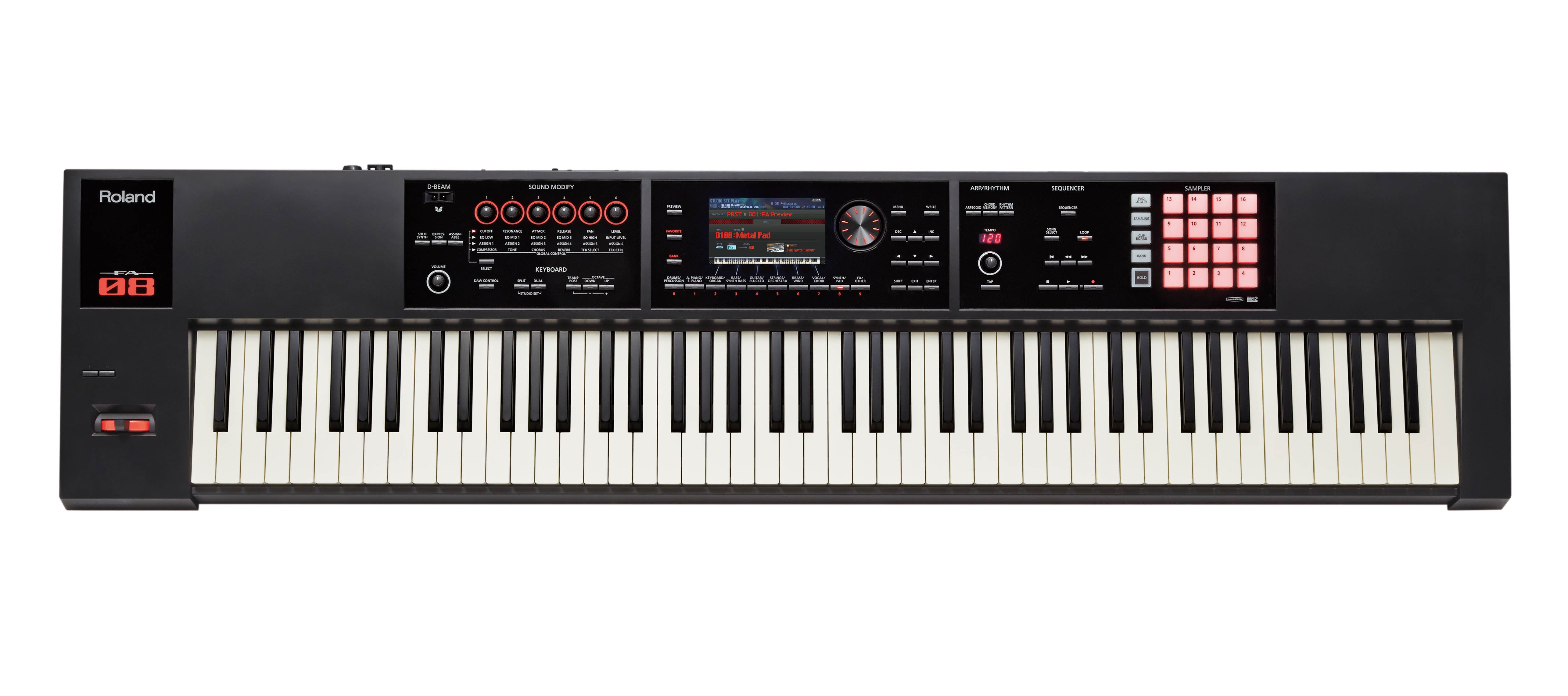 Roland FA-08 88-Key Synthesizer Workstation with Weighted Keys with Ga –  Alto Music