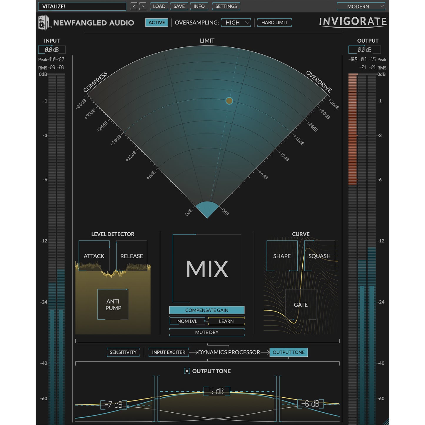 Newfangled Audio Invigorate Bus Compressor and Enhancer Plug-in