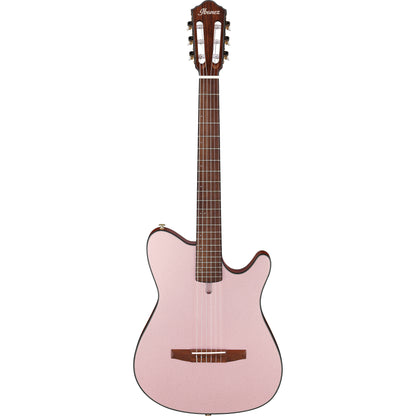 Ibanez FRH10N 6 String Acoustic Electric Guitar - Rose Gold Metallic Flat