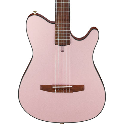 Ibanez FRH10N 6 String Acoustic Electric Guitar - Rose Gold Metallic Flat