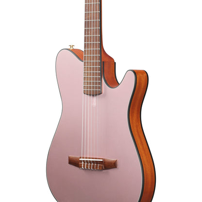 Ibanez FRH10N 6 String Acoustic Electric Guitar - Rose Gold Metallic Flat