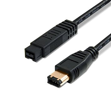 Tecnec Ups 9-Pin to 6-Pin FireWire 800 to 400 Cable 6ft