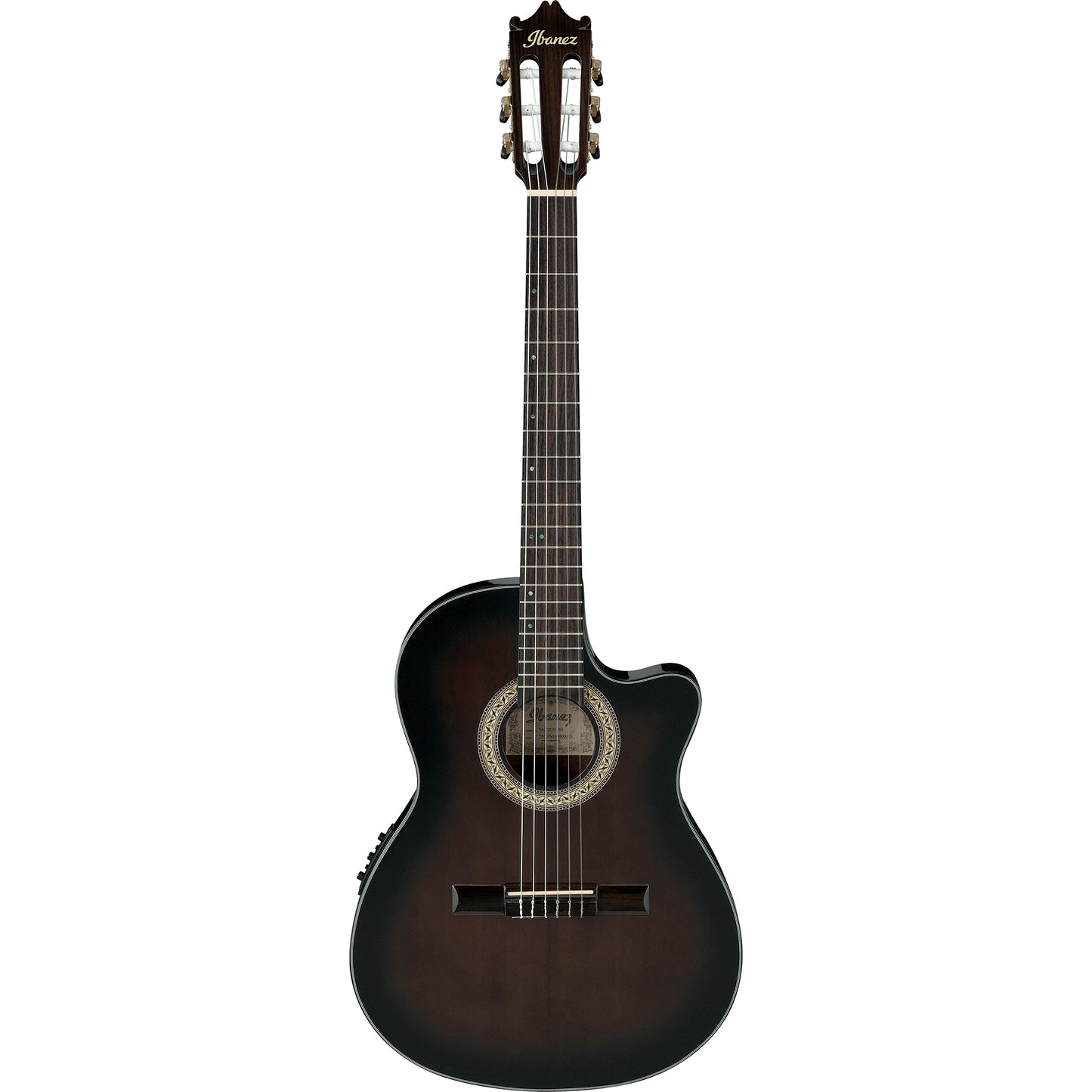 Ibanez GA35TCEDVS Thinline Classical Acoustic Electric Guitar, Dark Violin Sunburst High Gloss