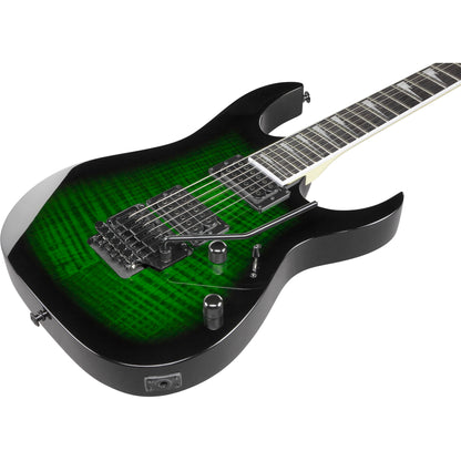 Ibanez GRG320FATEB GIO RG 6-String Electric Guitar, Transparent Emerald Burst