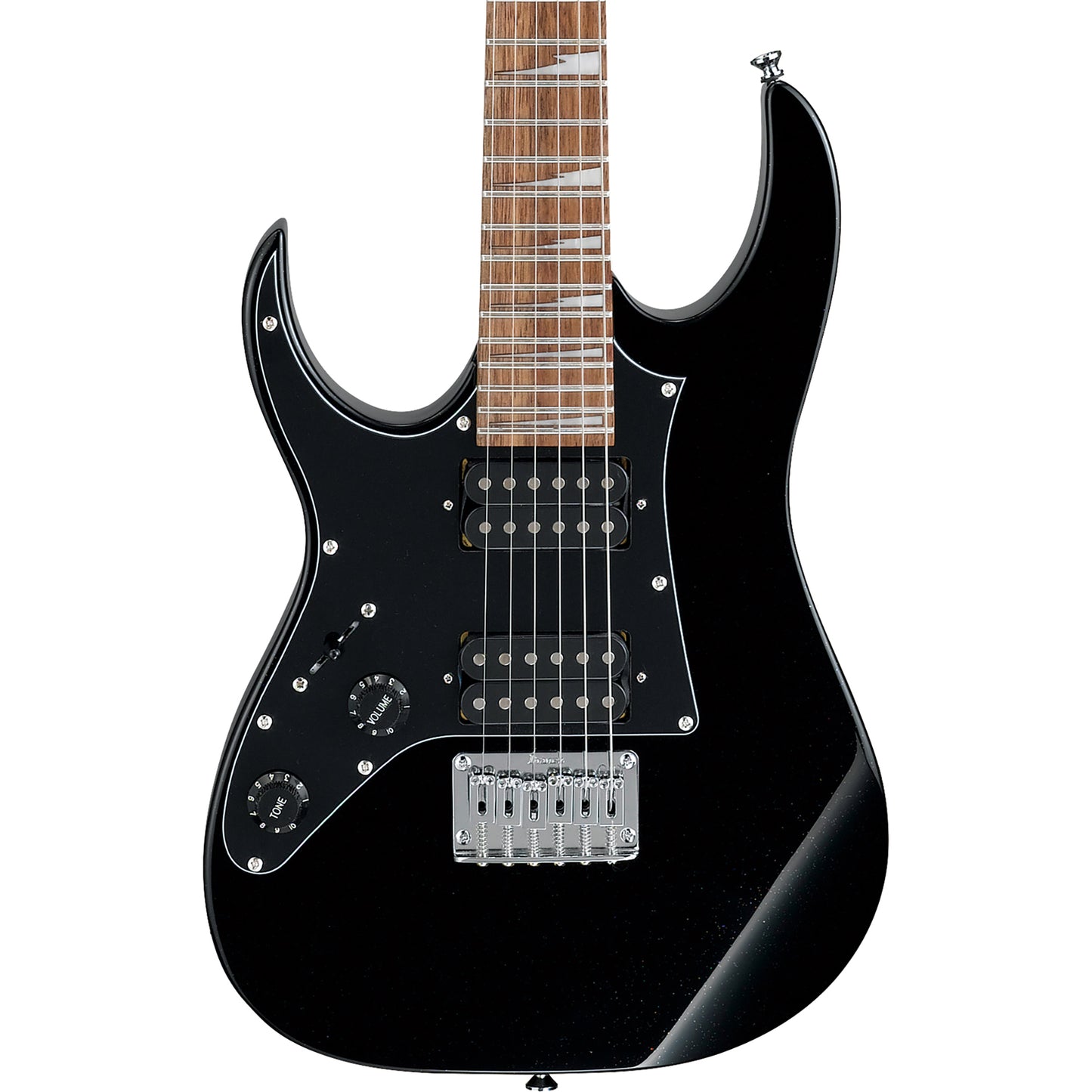 Ibanez GRGM21BKNL Mikro Left Handed Electric Guitar, Black Night