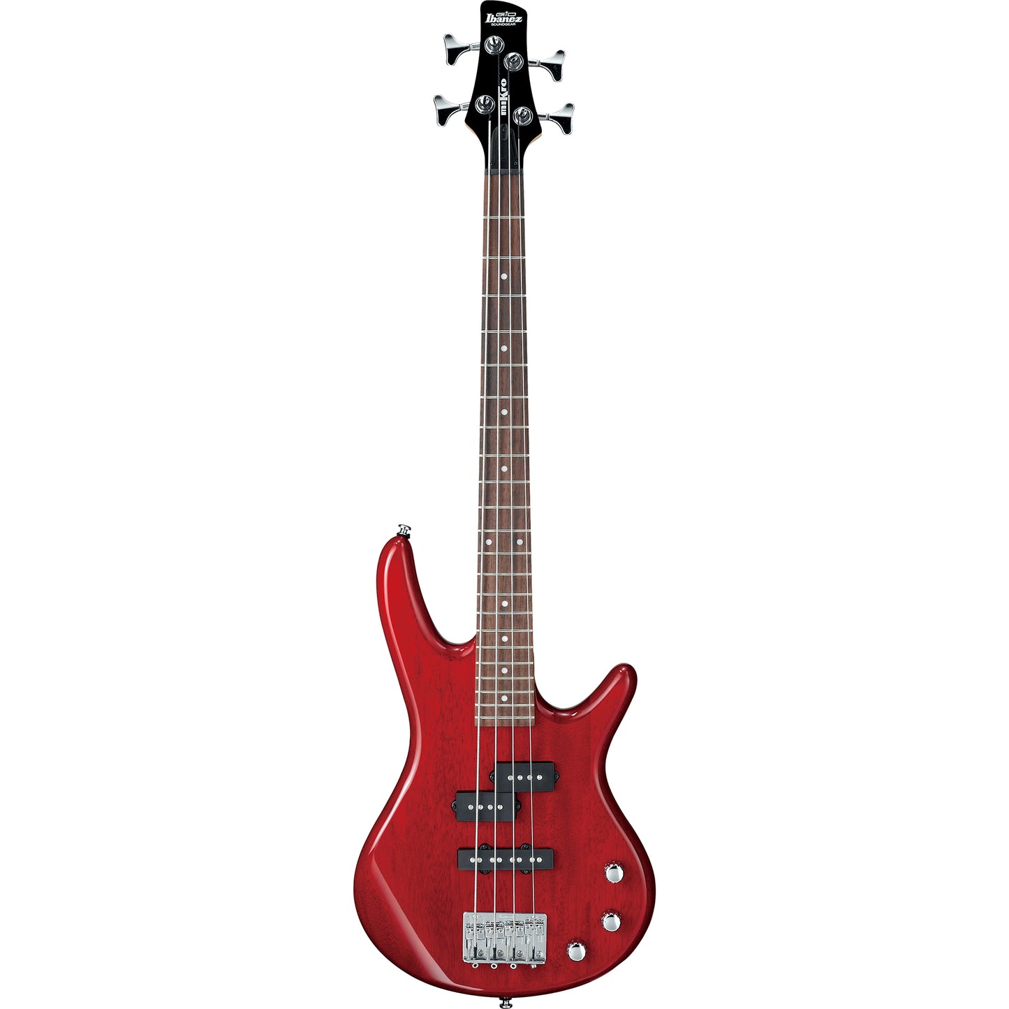 Ibanez GSRM20 Mikro Short-Scale Bass Guitar, Transparent Red Rosewood