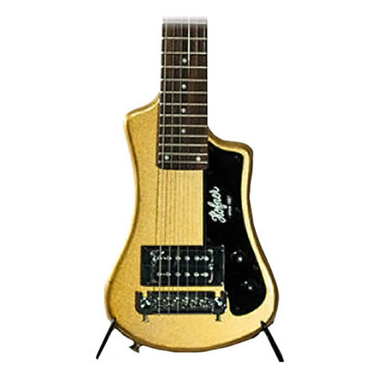 Hofner Shorty Travel Guitar - Gold w/Gig Bag