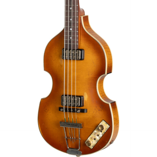 Hofner 1963 Relic Hollowbody Electric Violin Bass - Authentic Aged Sunburst