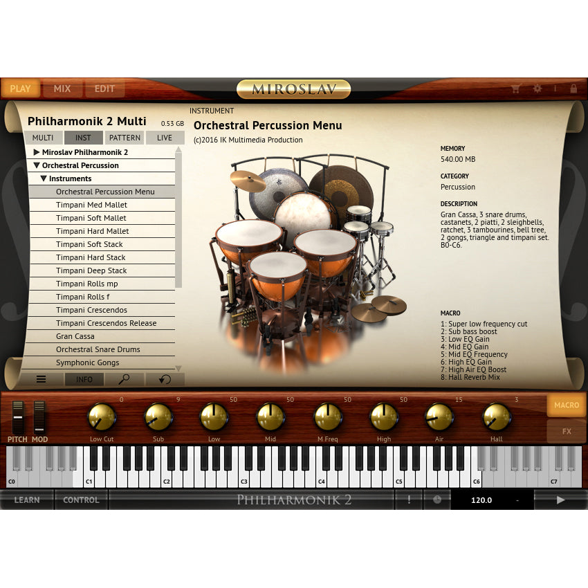 IK Multimedia SampleTank 3 Orchestral Percussion Plug-in