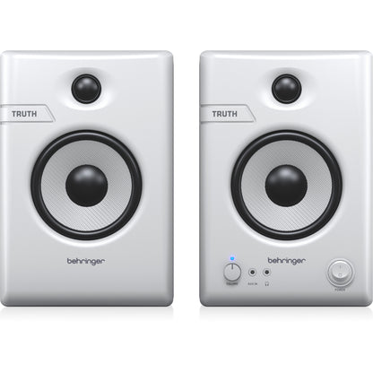 Behringer TRUTH 4.5" Powered Studio Monitors with Bluetooth - White, Pair