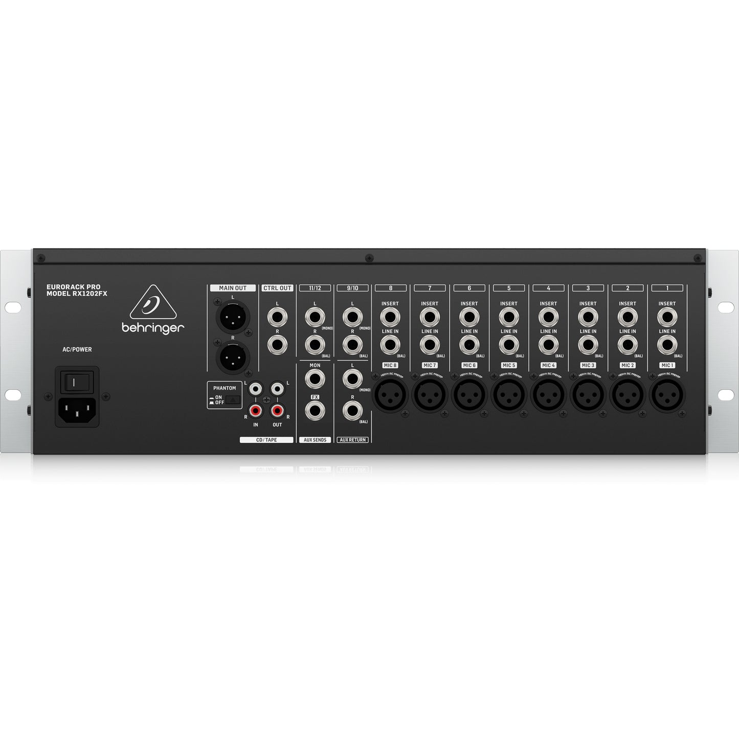 Behringer Eurorack Pro RX1202FX V2 Rackmount Mixer with Effects