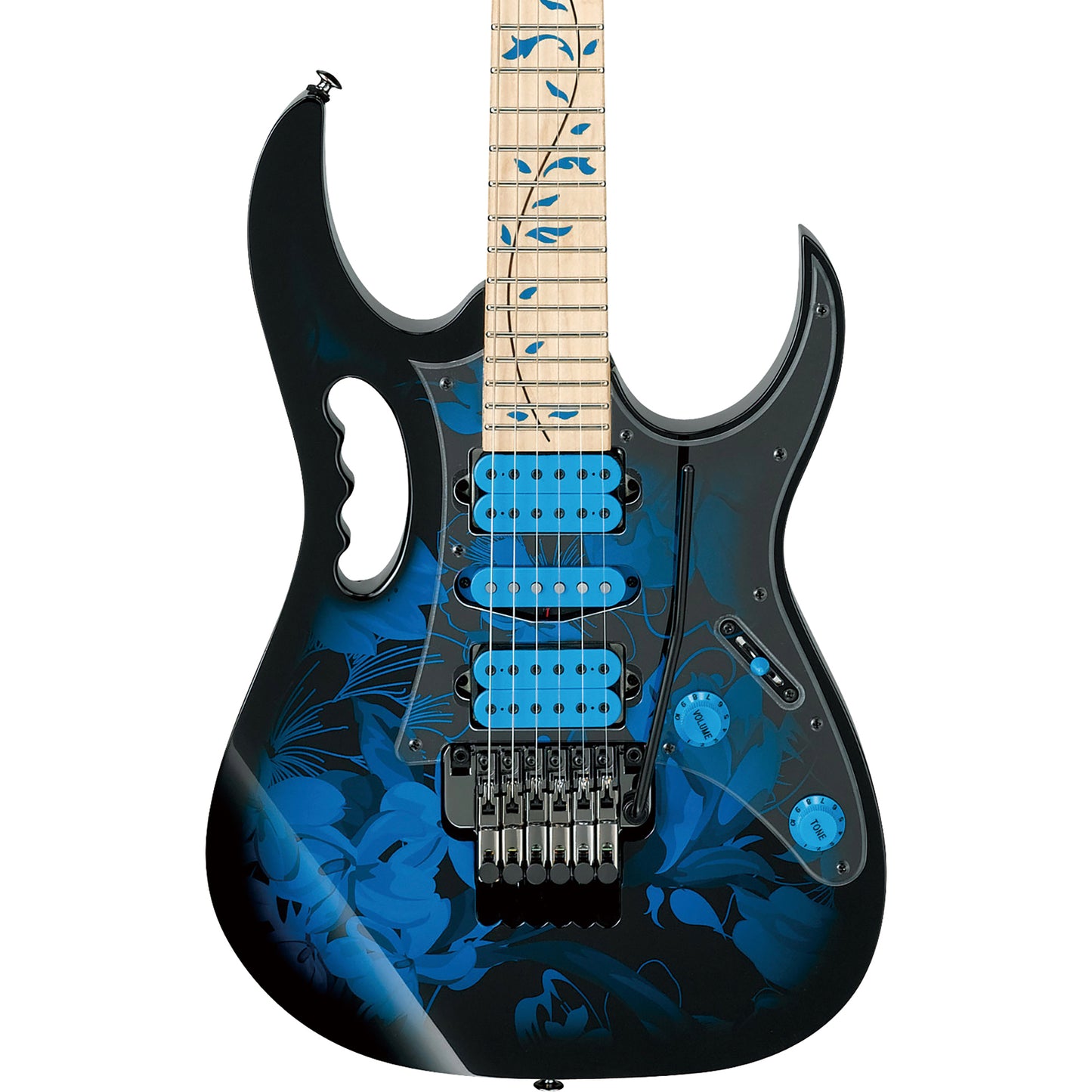 Ibanez JEM77PBFP Steve Vai Signature Jem Electric Guitar, Blue Floral