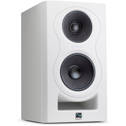 KALI AUDIO IN-5 5" Powered 3-way Studio Monitor - 160W Speaker System with Boundary Compensation EQ Settings - For Mixing, Recording, Audio Production - XLR, TRS, RCA Inputs - Single, White