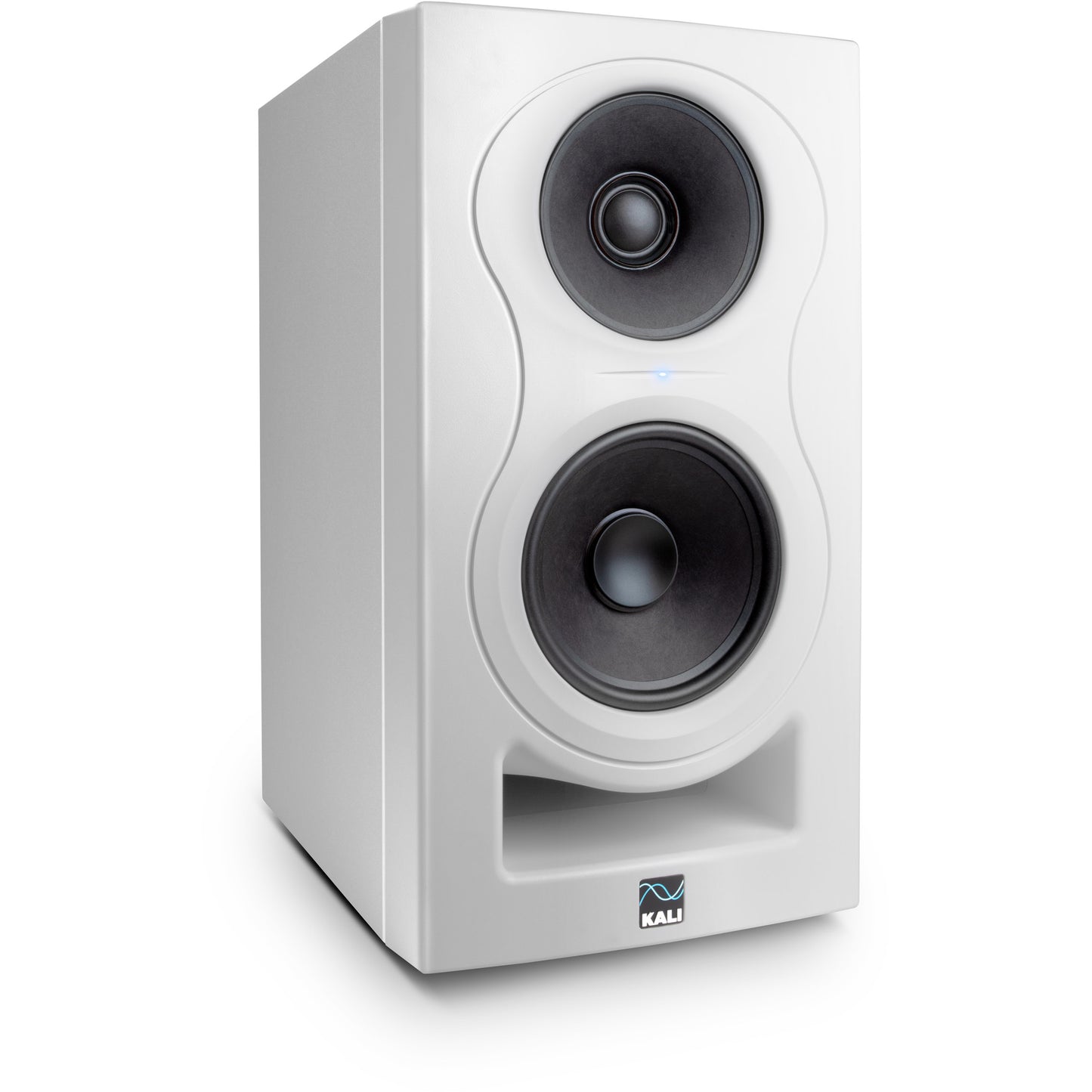 KALI AUDIO IN-5 5" Powered 3-way Studio Monitor - 160W Speaker System with Boundary Compensation EQ Settings - For Mixing, Recording, Audio Production - XLR, TRS, RCA Inputs - Single, White