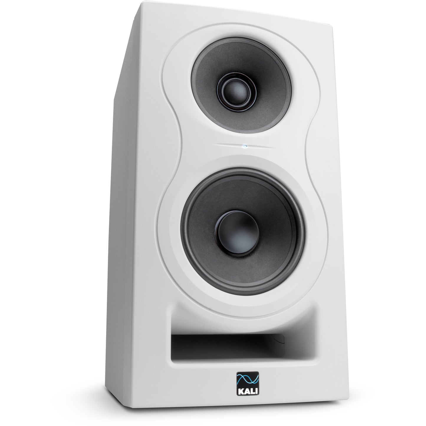 KALI AUDIO IN-5 5" Powered 3-way Studio Monitor - 160W Speaker System with Boundary Compensation EQ Settings - For Mixing, Recording, Audio Production - XLR, TRS, RCA Inputs - Single, White