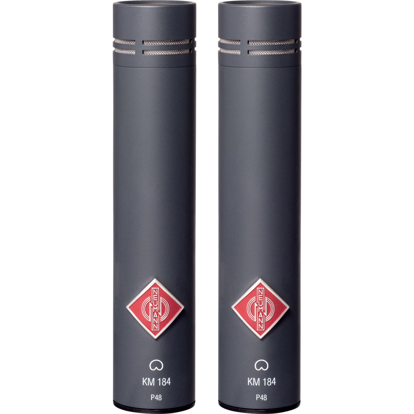 Neumann KM 184 MT Small Diaphragm Condenser Microphone Pair, Matte Black