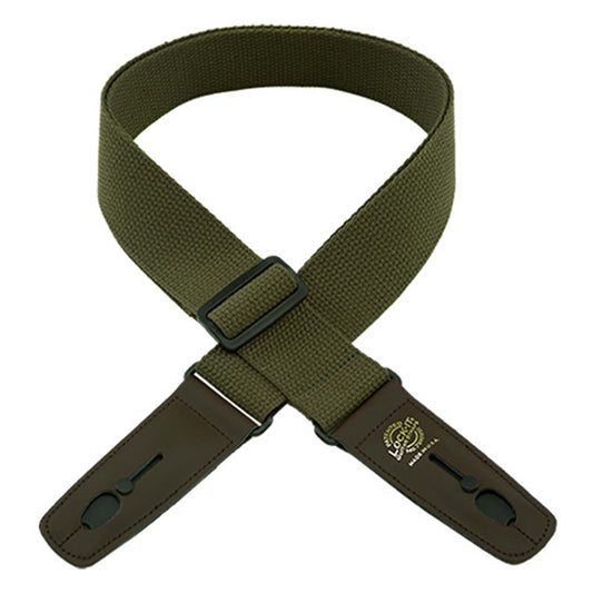 Lock-It Cotton Series 2" Guitar Strap - Olive