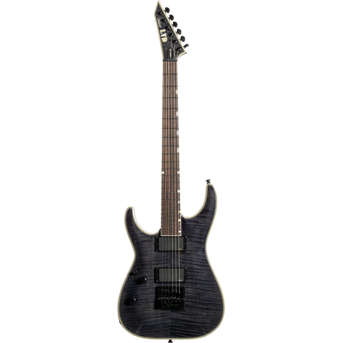 ESP LTD MH-1000 Evertune Left Handed Electric Guitar, See Thru Black