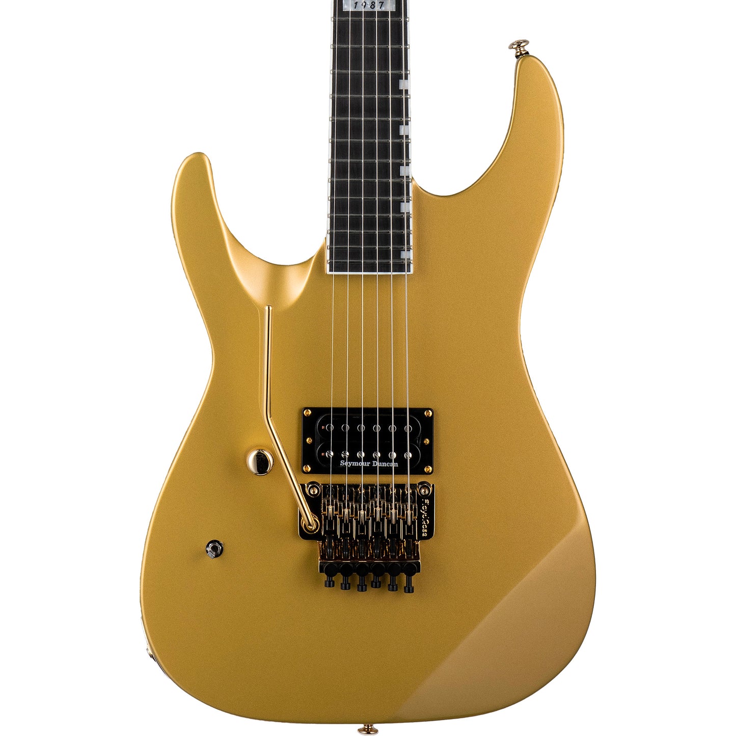 ESP LTD M-1 Custom ‘87 Left Handed Electric Guitar, Metallic Gold