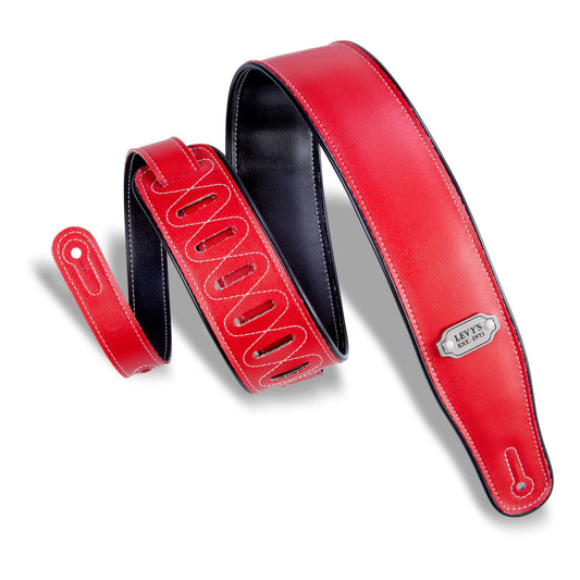 Levys Reversible Vinyl Guitar Strap - M26VP-RED-BLK