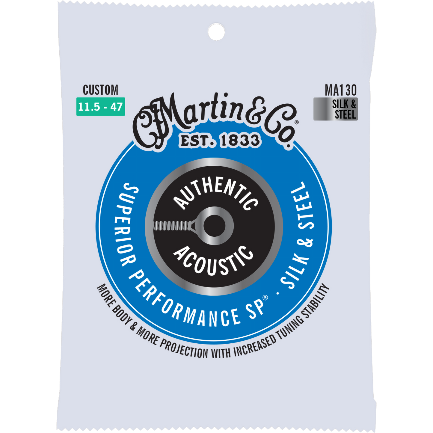 Martin MA130 Authentic Acoustic SP® Strings, Silk & Steel, Custom