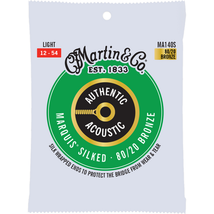 Martin MA140S Authentic Acoustic Marquis® Silked Strings, 80/20 Bronze, Light