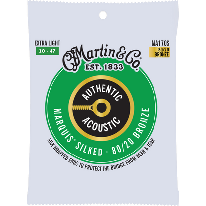 Martin MA170S Authentic Acoustic Marquis® Silked Strings 80/20 Bronze, Extra Light