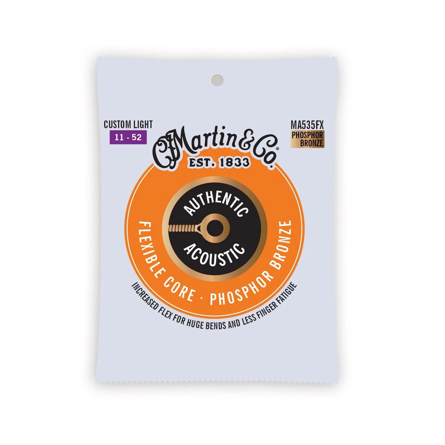 Martin Authentic Acoustic Flexible Core Guitar Strings Phosphor Bronze