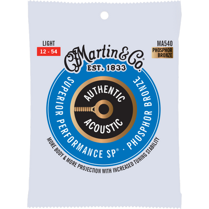 Martin MA540 Authentic Acoustic SP® Strings, Phosphor Bronze, Light