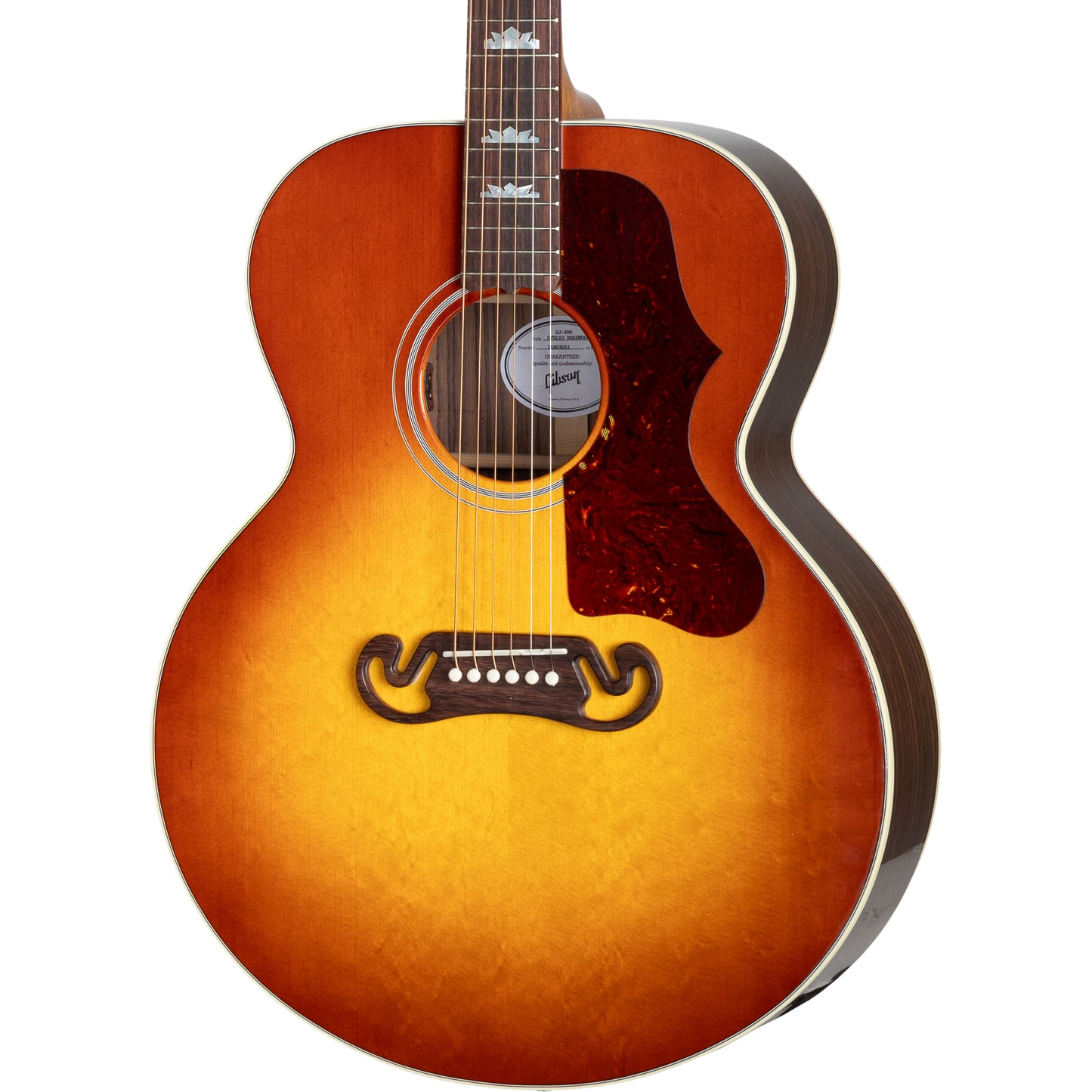 Gibson SJ-200 Studio Rosewood Acoustic Electric Guitar - Satin Rosewood Burst