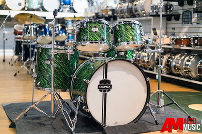 Mapex Mydentity Pre-Sonic Clear Edge Shell Kit In Spiral Green and Black Pearl MD520265DDG