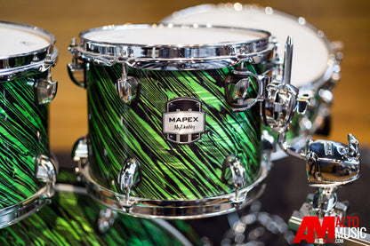 Mapex Mydentity Pre-Sonic Clear Edge Shell Kit In Spiral Green and Black Pearl MD520265DDG