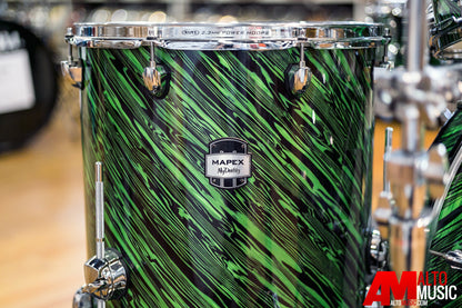 Mapex Mydentity Pre-Sonic Clear Edge Shell Kit In Spiral Green and Black Pearl MD520265DDG