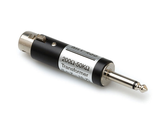 Hosa MIT-435 Impedance Transformer, XLR Female to 1/4"" In TS