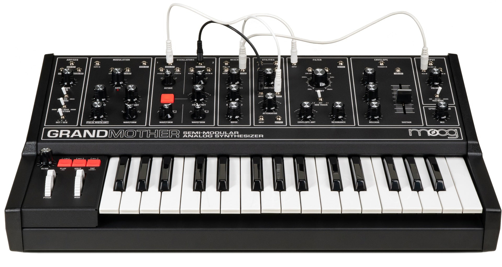 Moog Grandmother 32-Key Semi-Modular Analog Synthesizer, Dark Edition