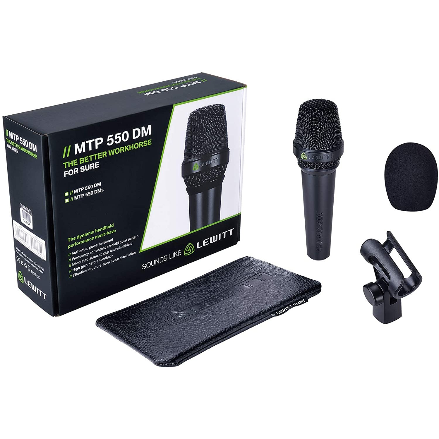 Lewitt MTP-550-DM-S Handheld Dynamic Performance Microphone with On/Off  Switch