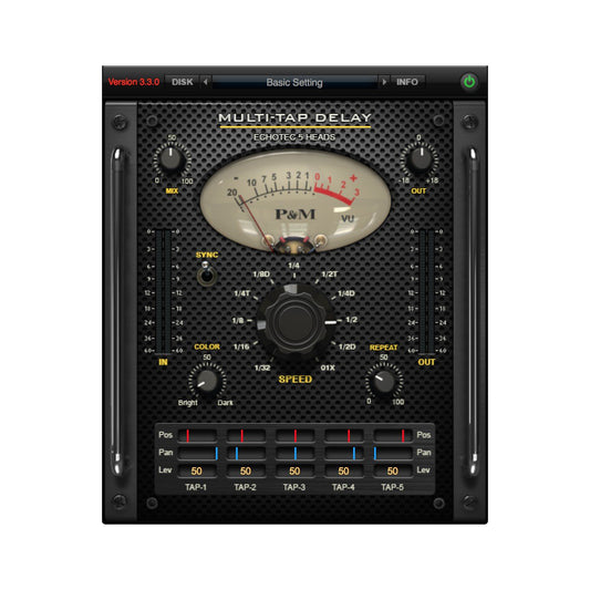 Plug and Mix Multi-Tap Delay Plug-In