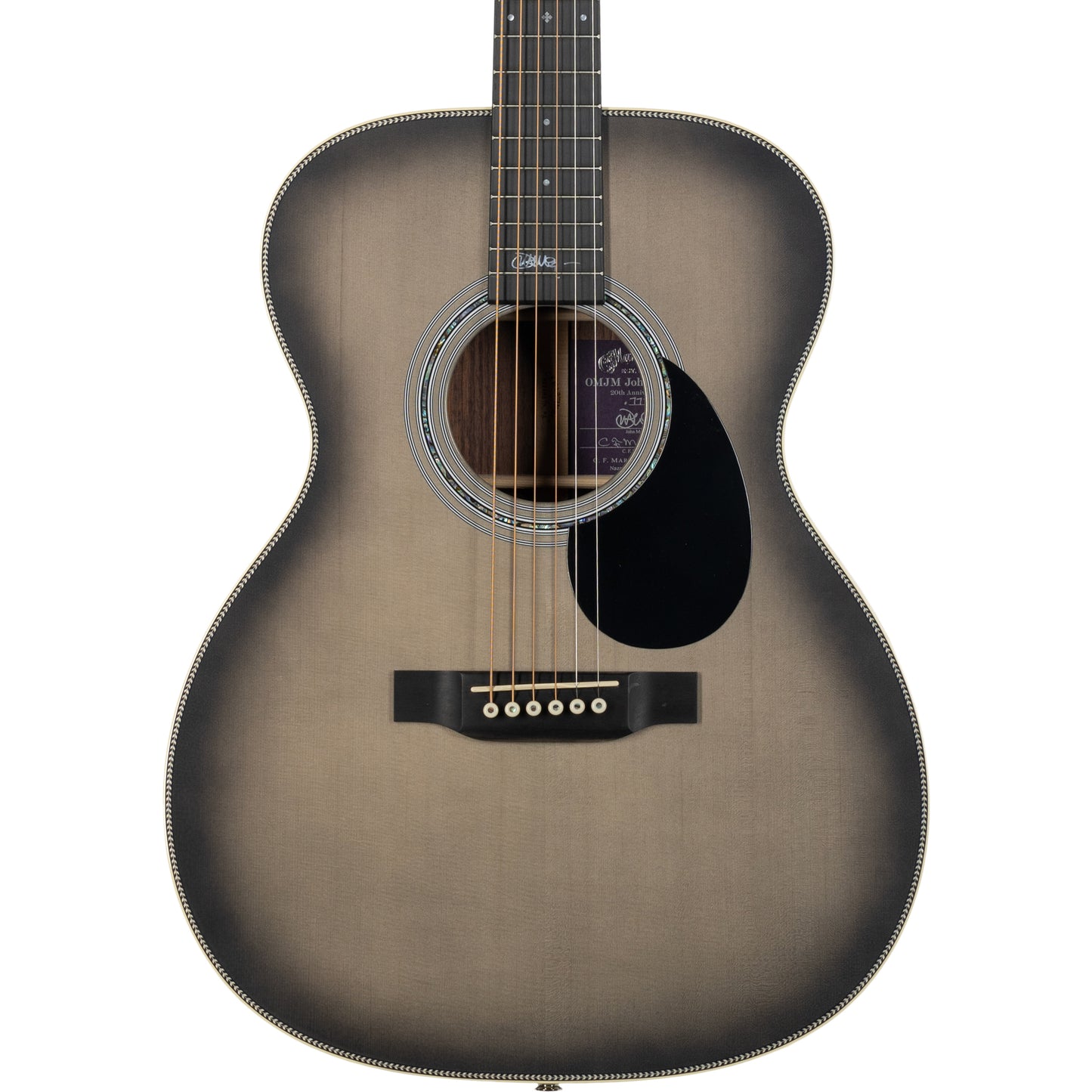 Martin OMJM John Mayer 20th Anniversary Acoustic Electric Guitar - Platinum Gray Burst