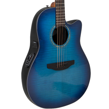 Ovation Celebrity Traditional Plus Acoustic Electric Guitar - Blue Flame