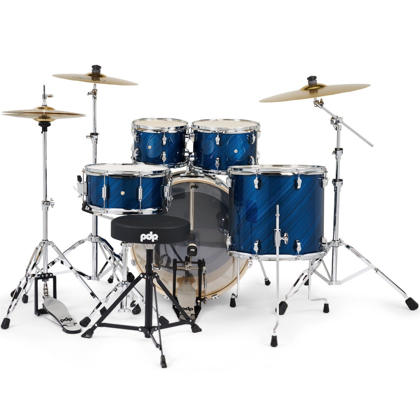 Pacific Drums & Percussion Mainstage 5-Piece Drum Kit - Twisted Blue Steel