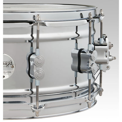 Pacific Drums & Percussion Concept Metal 6.5x14 1mm Chrome/Steel Snare Drum