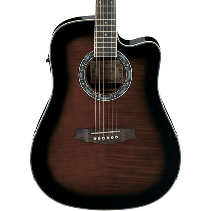 Ibanez PF28ECEDVS PF Series Acoustic Electric Guitar, Dark Violin Sunburst High Gloss