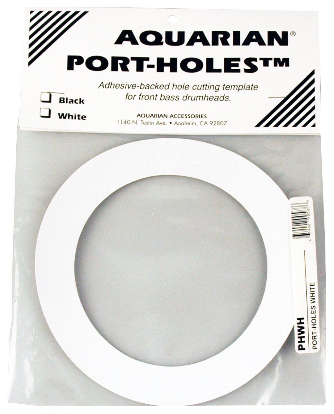 Aquarian Drumheads PHWH White Port-Holes 5"